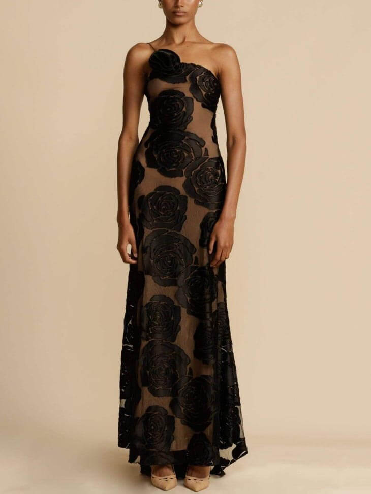 Image of Priscilla | Women's One Shoulder Maxi Dress