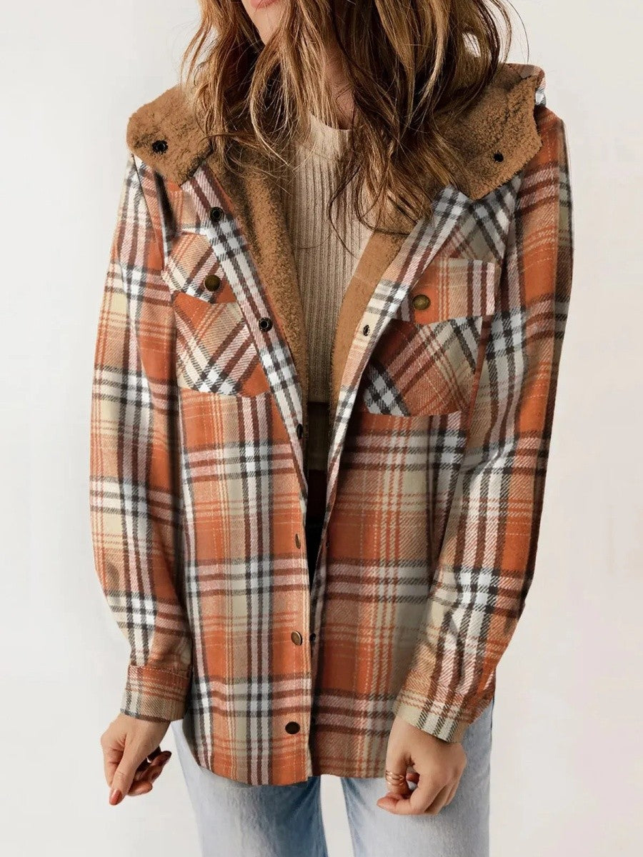 Image of Rachael | Women's Hooded Plaid Jacket