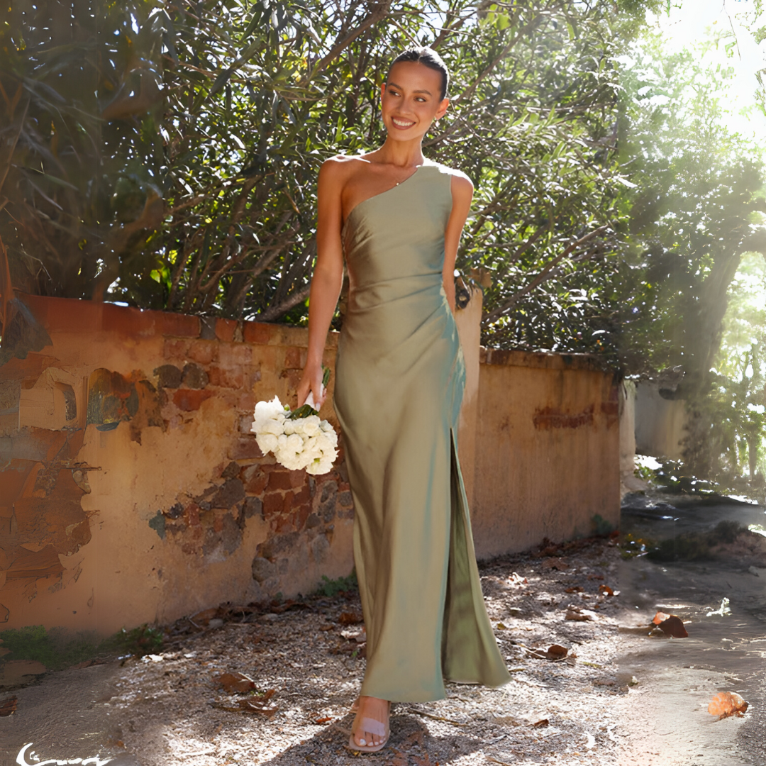 Image of Rachael | Women's One Shoulder Maxi Dress