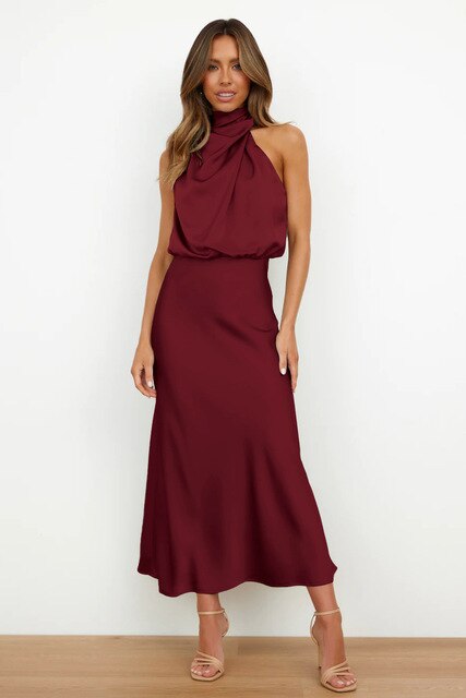 Image of Rachel | Women's Sleeveless Bodycon Midi Dress