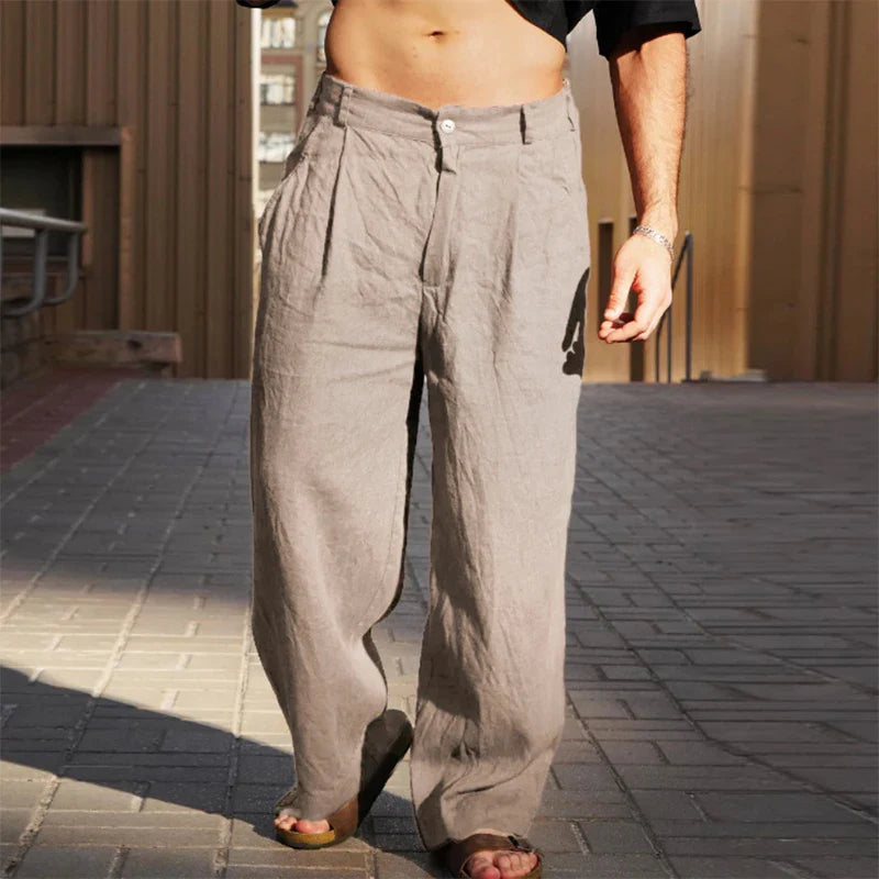 Image of Randall | Men's Pleated Wide Leg Pants
