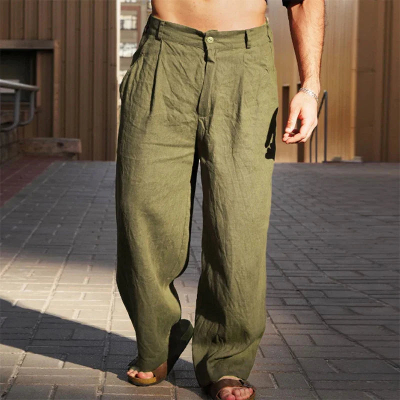 Image of Randall | Men's Pleated Wide Leg Pants