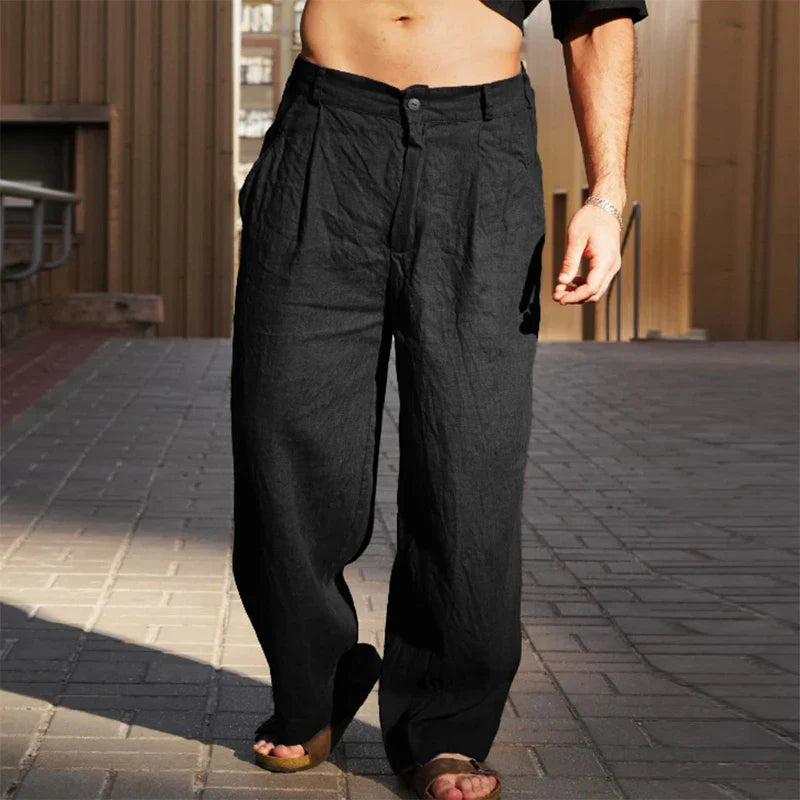 Image of Randall | Men's Pleated Wide Leg Pants