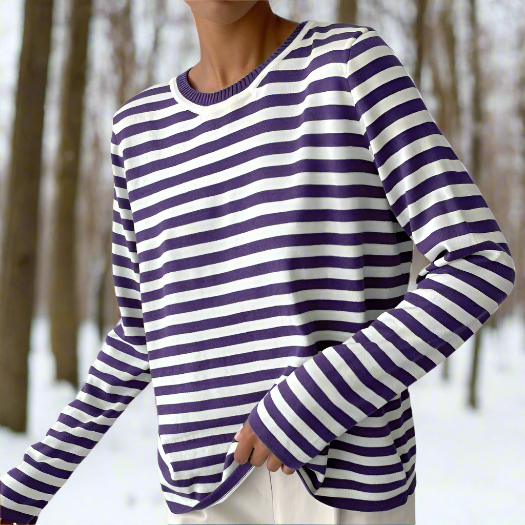 Image of Reagan | Women's Striped Long Sleeve T-Shirt