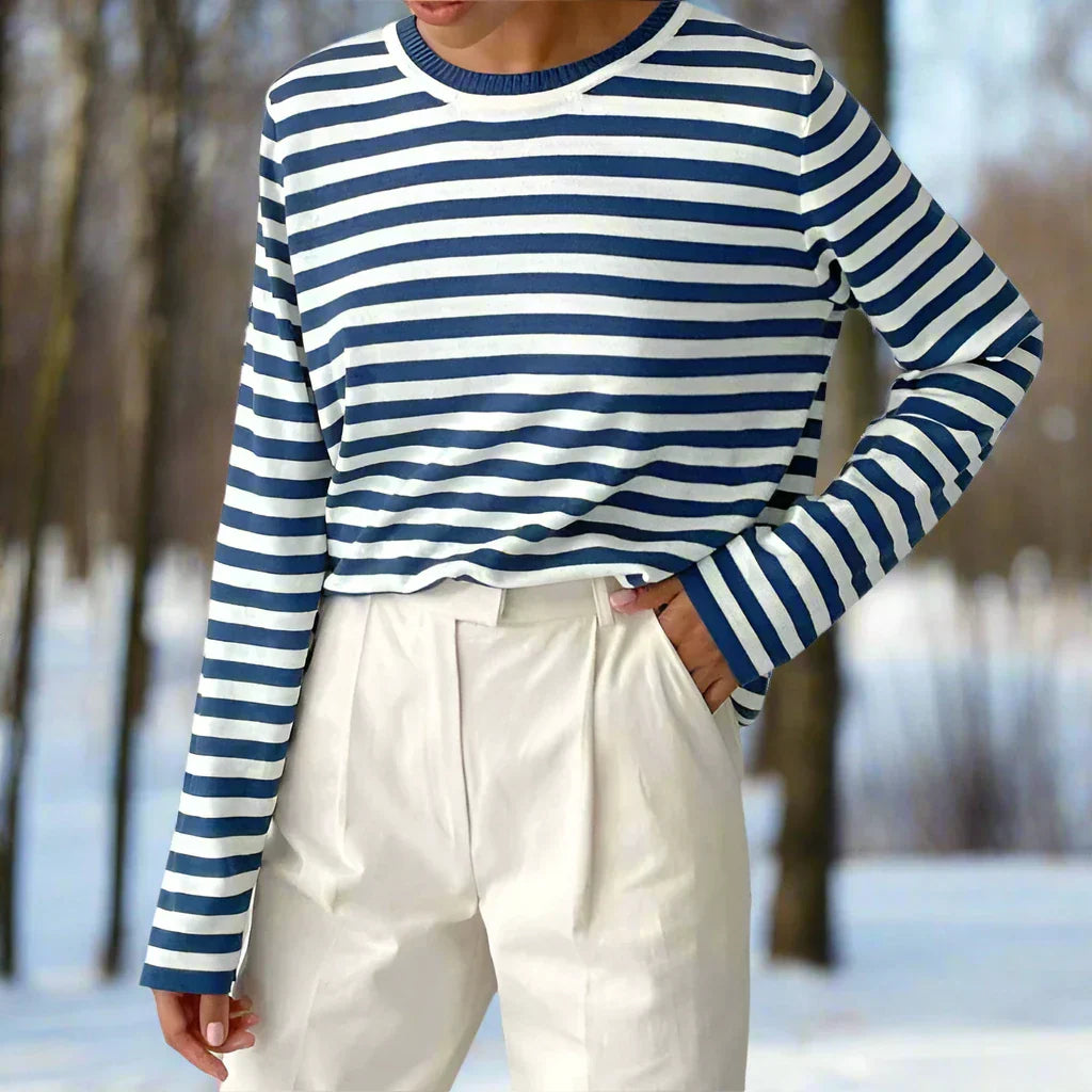 Image of Reagan | Women's Striped Long Sleeve T-Shirt