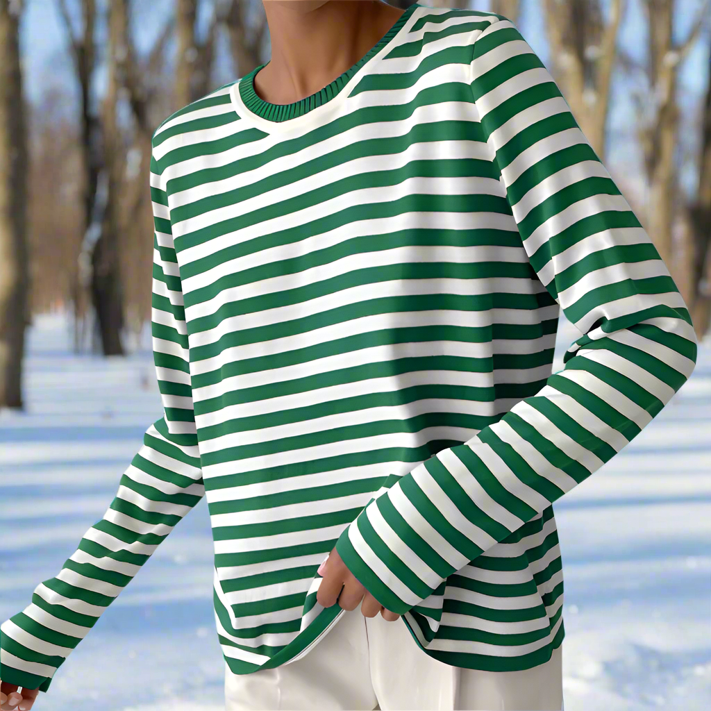 Image of Reagan | Women's Striped Long Sleeve T-Shirt