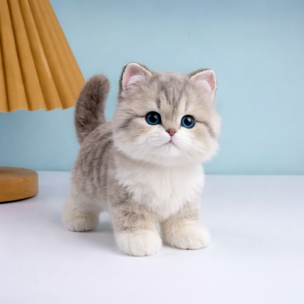 Realistic Persian Interactive Plush Robotic Cat Toy