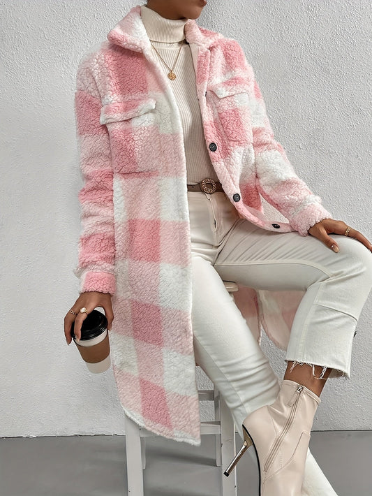 Image of Rebecca | Women's Oversized Plaid Coat