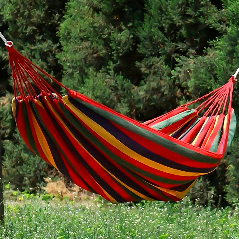 Red Striped Camping Hammock