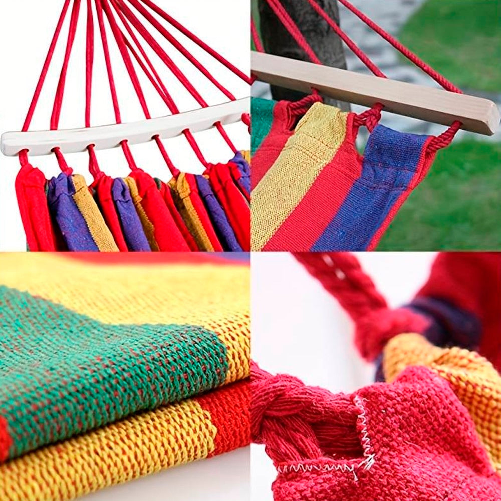 Red Striped Camping Hammock