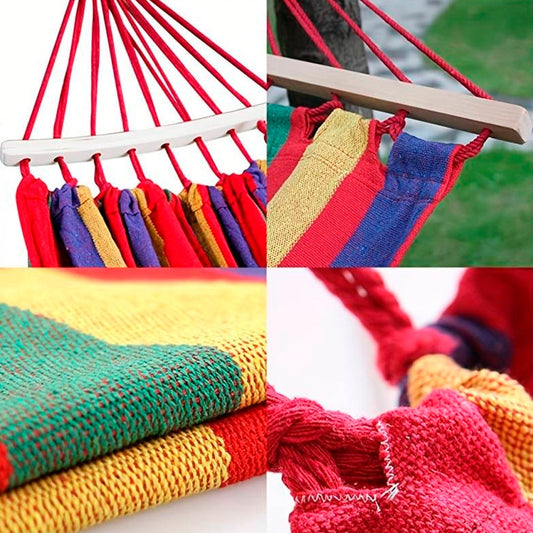 Red Striped Camping Hammock