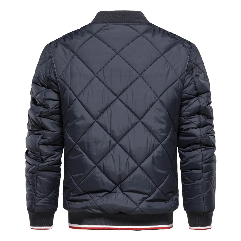Reece | Men's Diamond Quilted Bomber Jacket - Image 2