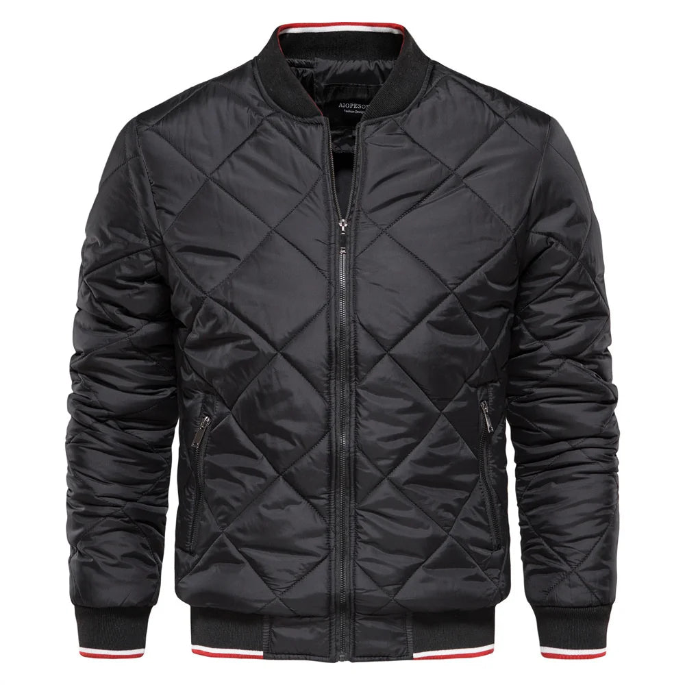 Reece | Men's Diamond Quilted Bomber Jacket - Image 3