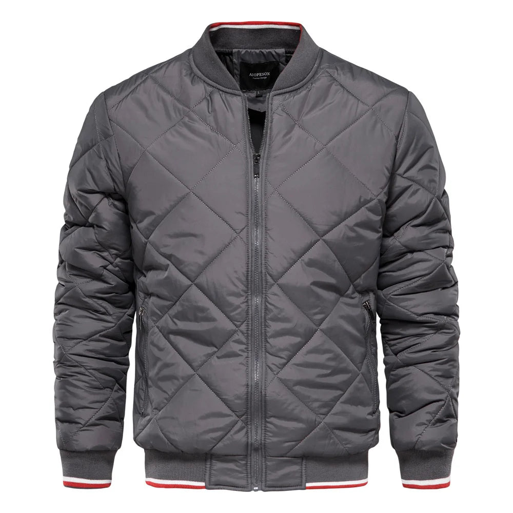 Reece | Men's Diamond Quilted Bomber Jacket - Image 6
