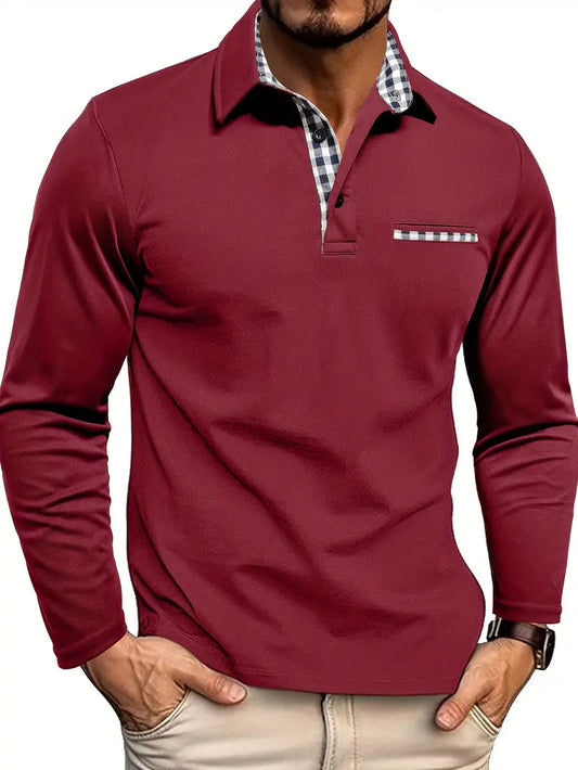 Image of Reese | Men's Long Sleeve Polo Shirt