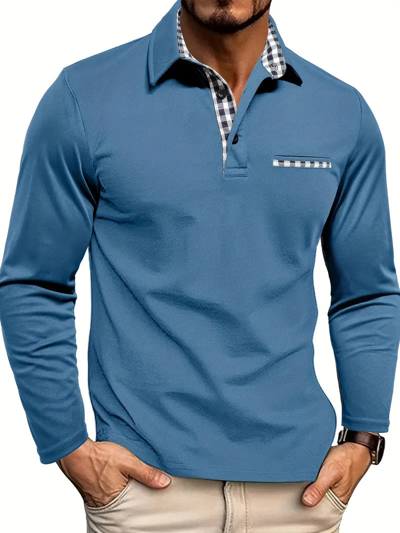 Image of Reese | Men's Long Sleeve Polo Shirt