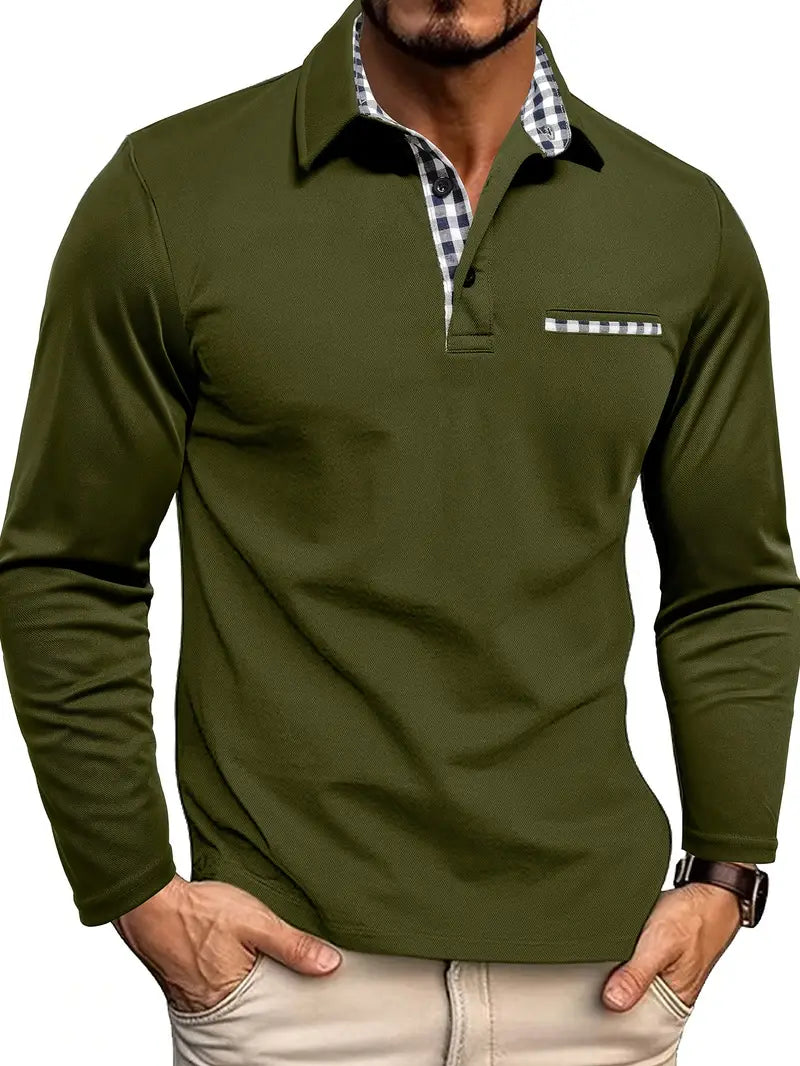 Image of Reese | Men's Long Sleeve Polo Shirt