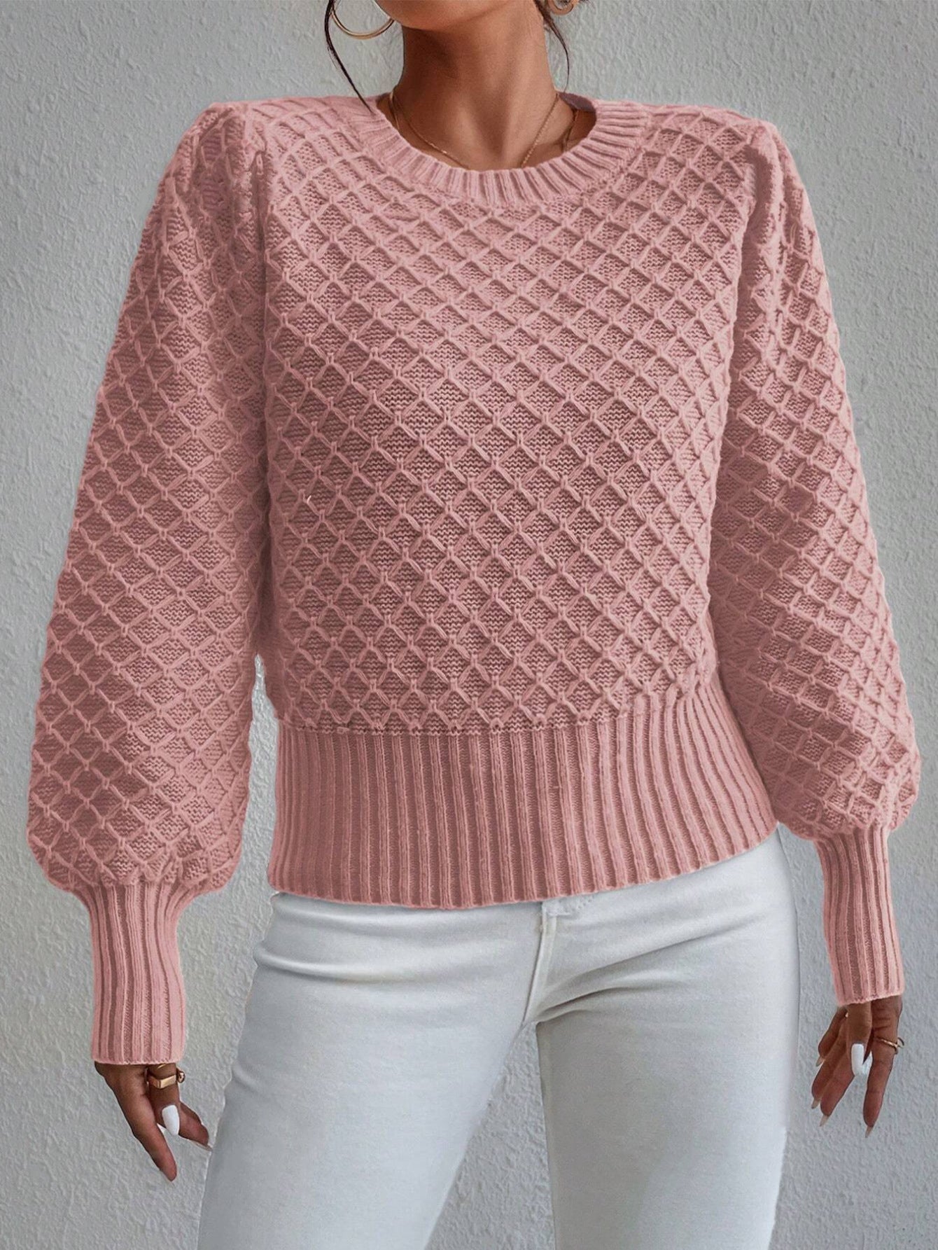 Image of Reese | Women's Textured Long Sleeve Sweater