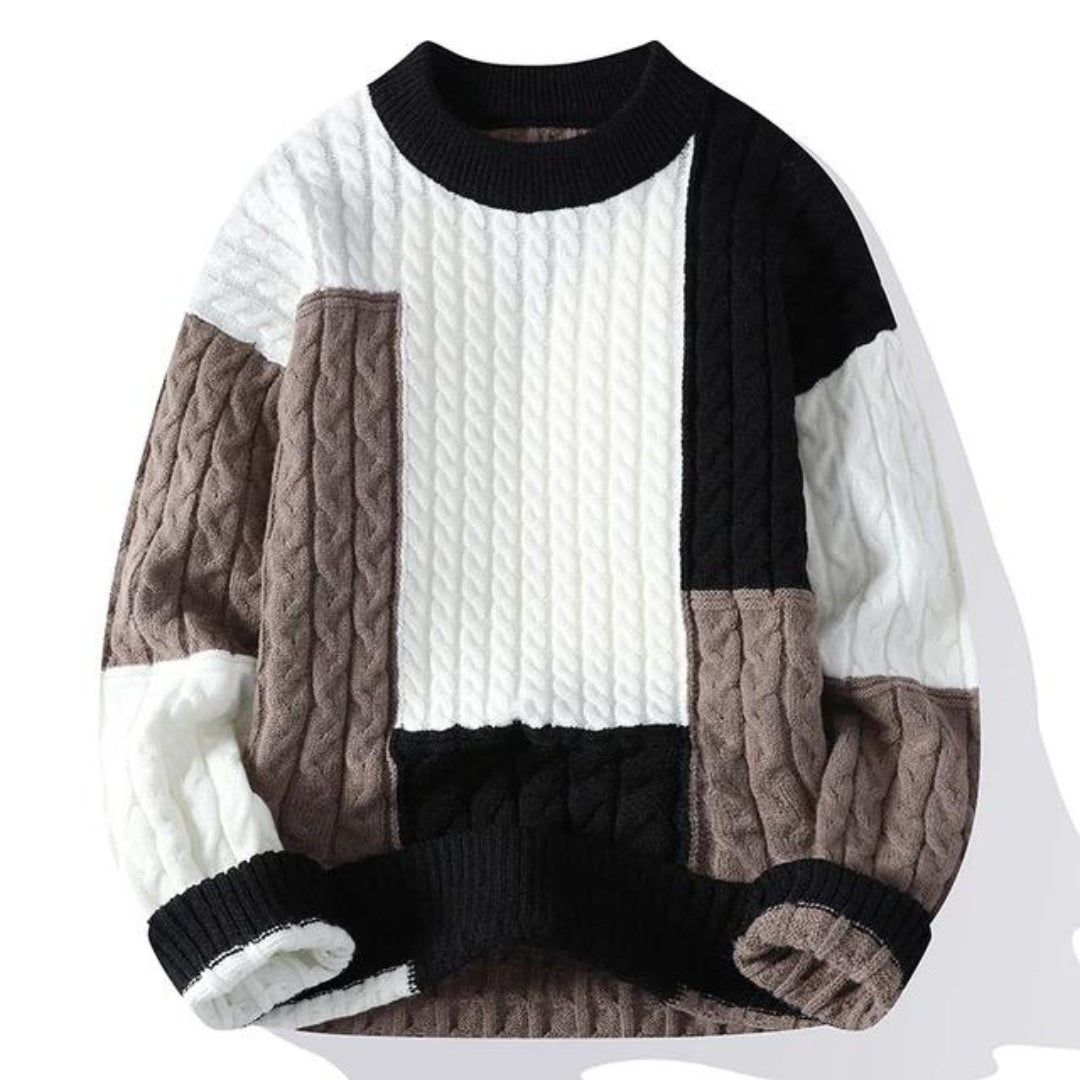 Image of Reggie | Men's Color Block Crew Neck Sweater