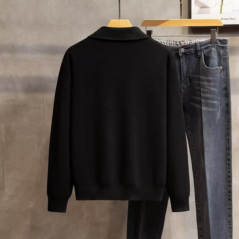 Image of Reid | Men's Collared Pullover Sweater
