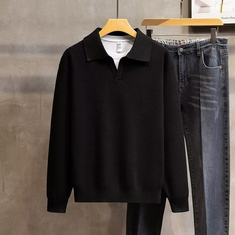 Image of Reid | Men's Collared Pullover Sweater