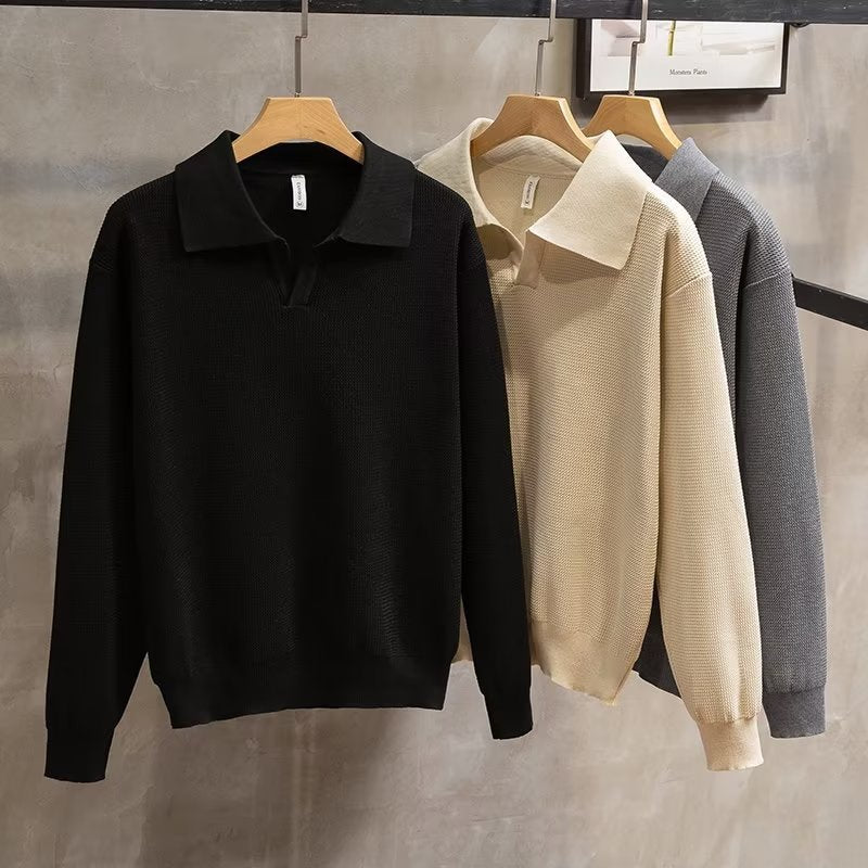 Image of Reid | Men's Collared Pullover Sweater