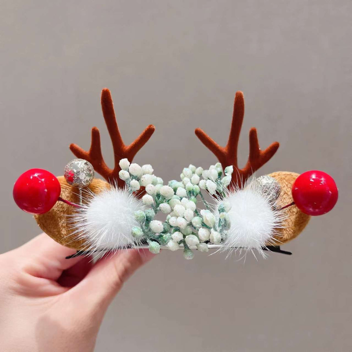 Reindeer Antlers Christmas Hair Clip