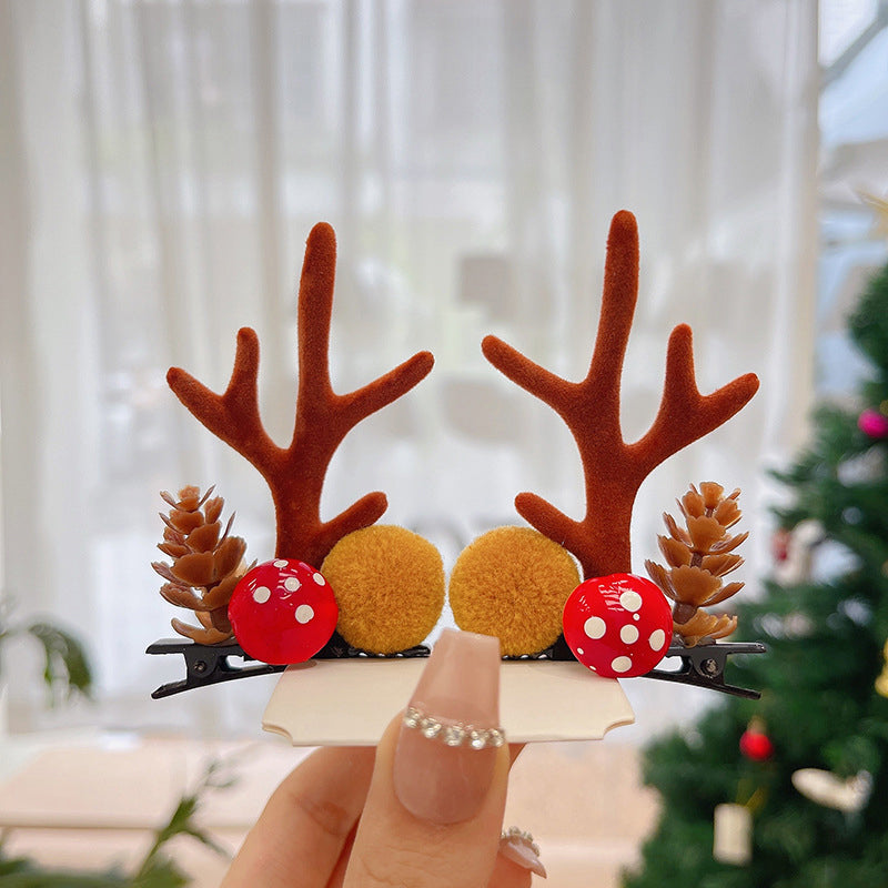 Reindeer Antlers Christmas Hair Clip