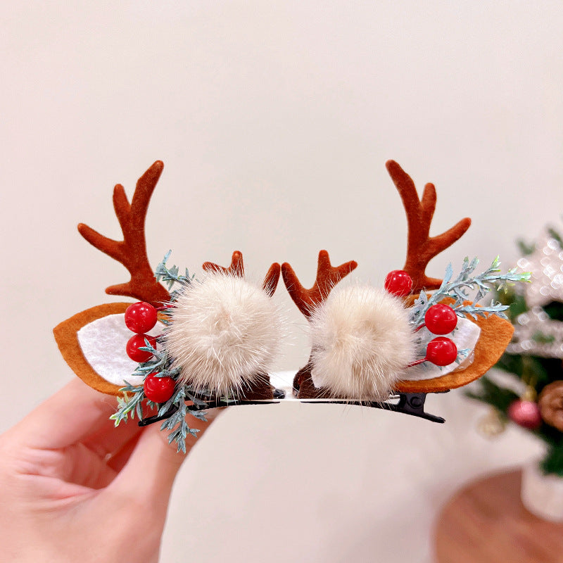 Reindeer Antlers Christmas Hair Clip