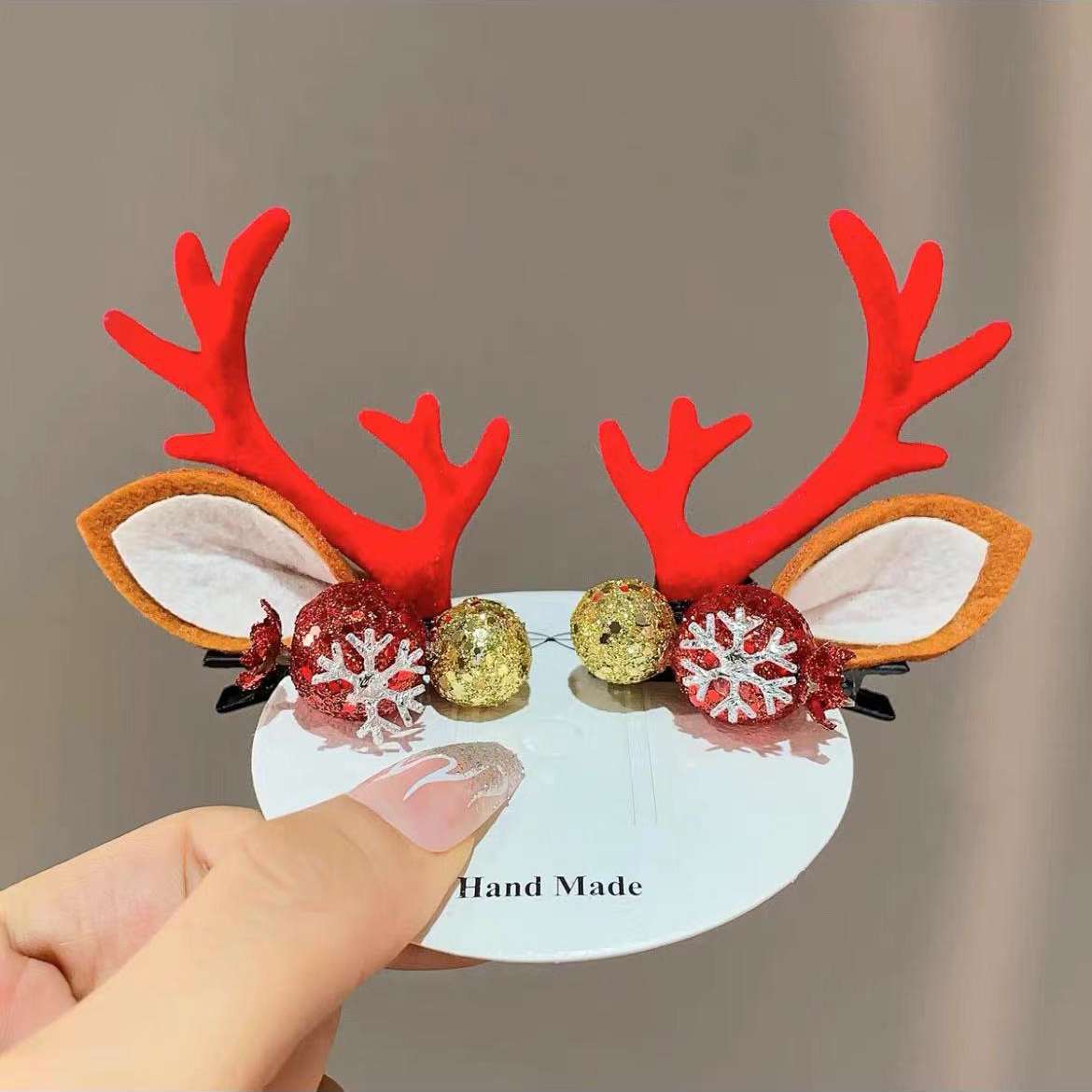Reindeer Antlers Christmas Hair Clip