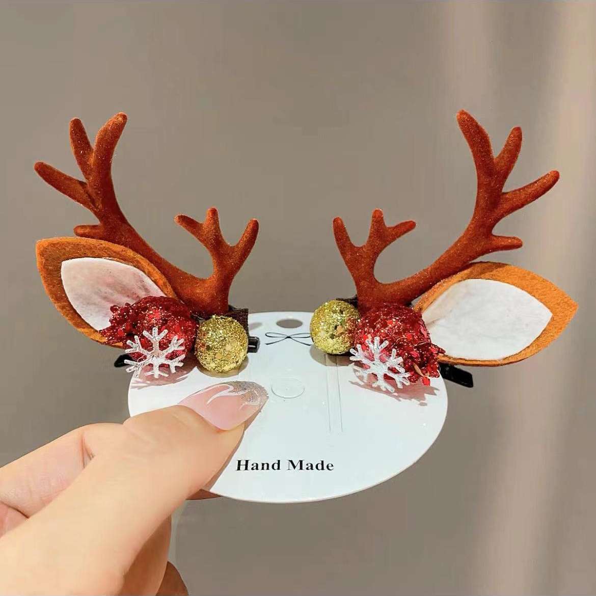 Reindeer Antlers Christmas Hair Clip