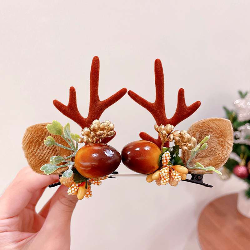 Reindeer Antlers Christmas Hair Clip