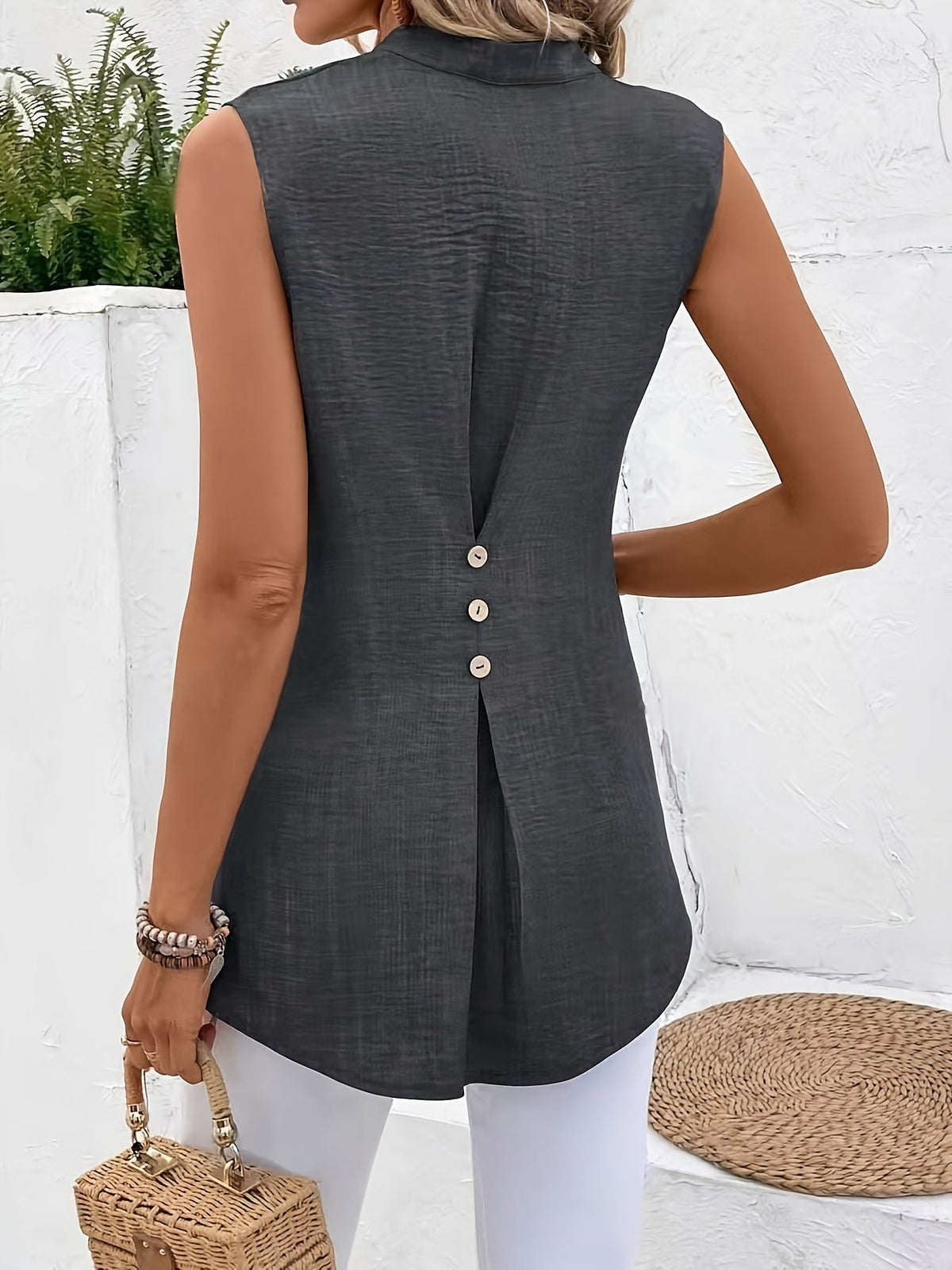 Relaxed Sleeveless Blouse