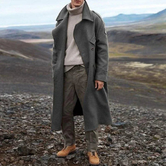 Image of Remy | Men's Double-Breasted Long Coat