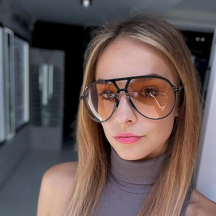 Retro Oversized Aviator Sunglasses