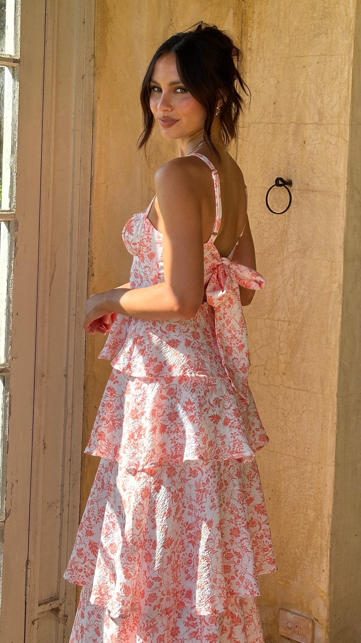 Image of Rhonda | Women's Sleeveless Midi Tiered Dress