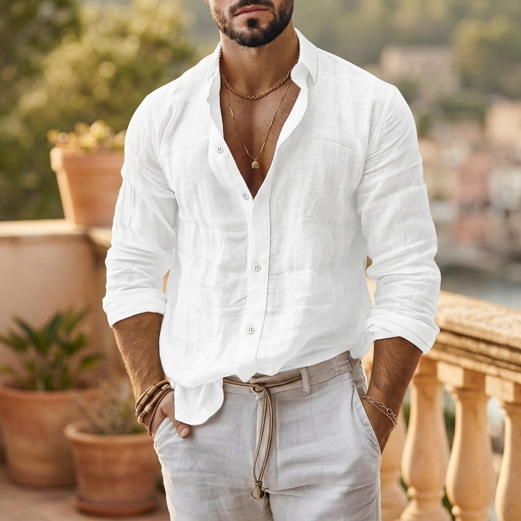 Riviera Cotton-Linen Shirt