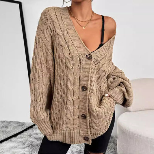 Image of Robin | Women's Oversized Cable Knit Cardigan