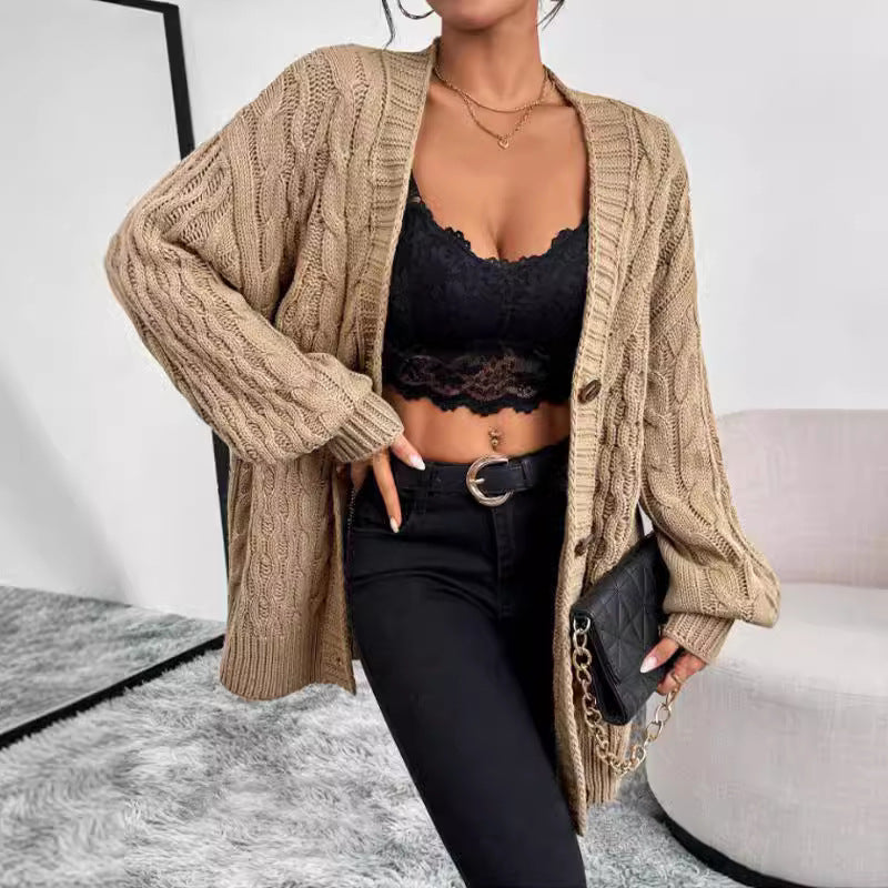Image of Robin | Women's Oversized Cable Knit Cardigan