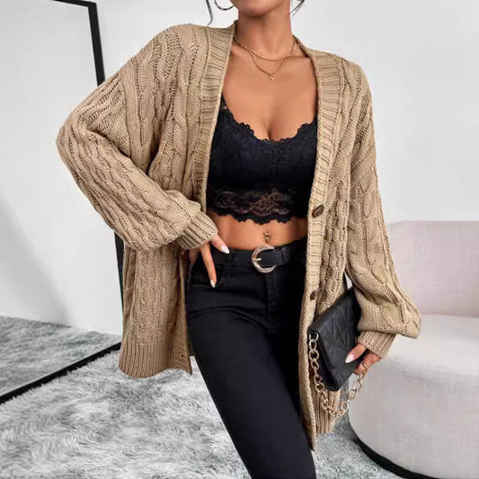 Image of Robin | Women's Oversized Cable Knit Cardigan
