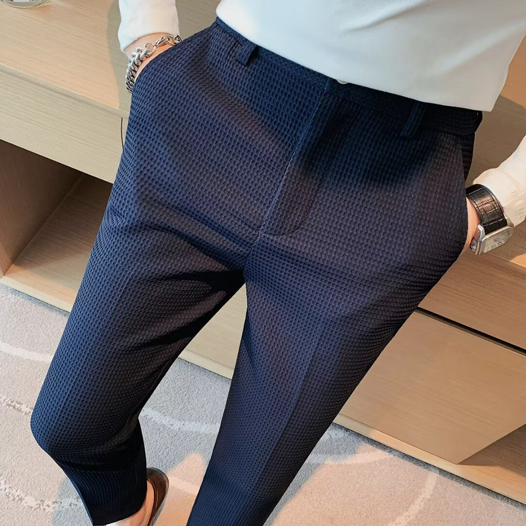 Image of Rory | Men's Slim Fit Textured Dress Pants