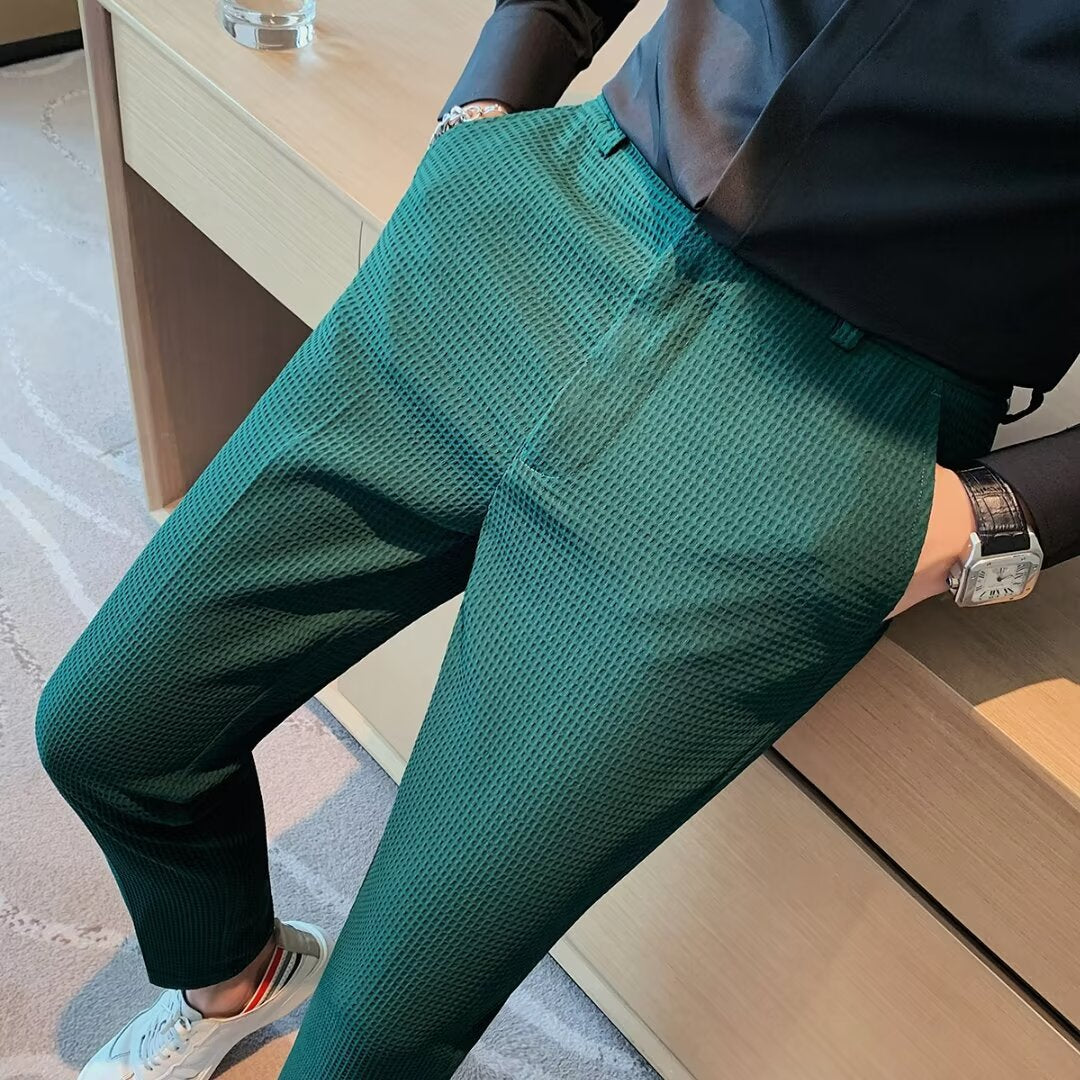 Image of Rory | Men's Slim Fit Textured Dress Pants