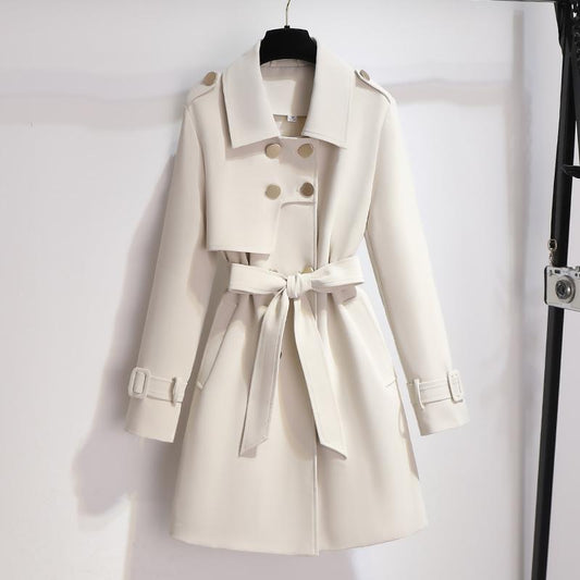 Image of Rose | Women's Double-Breasted Trench Coat