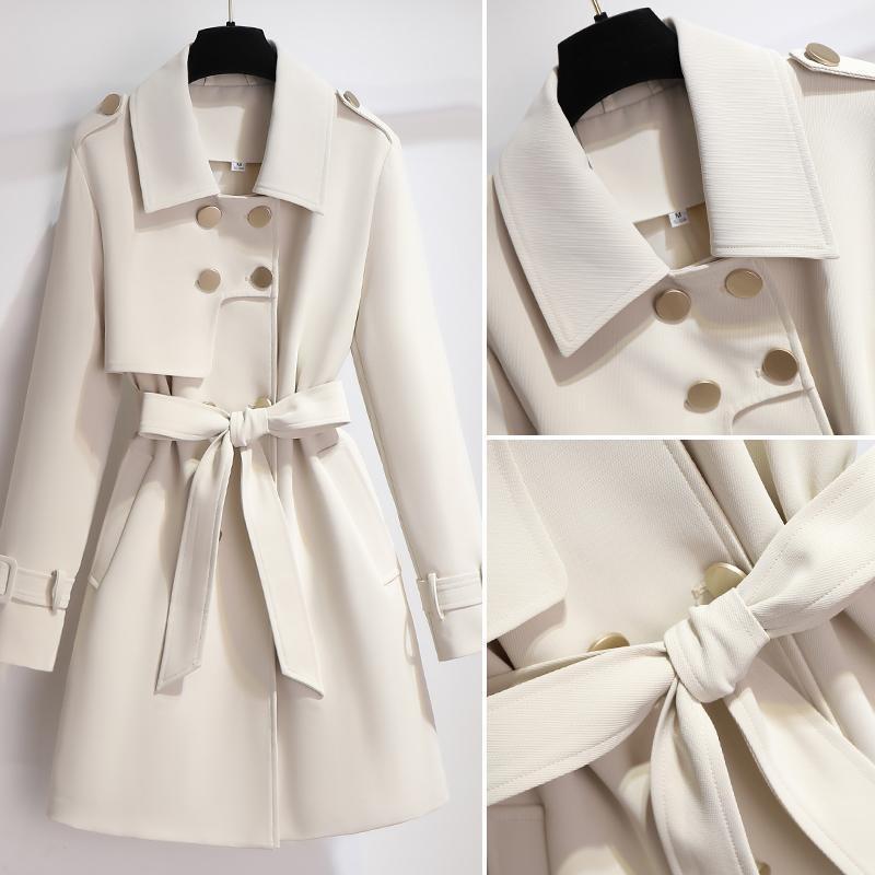 Image of Rose | Women's Double-Breasted Trench Coat