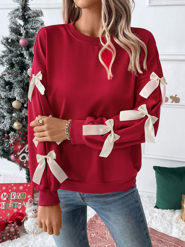 Image of Rowan | Women's Bow Sleeve Crew Neck Sweater