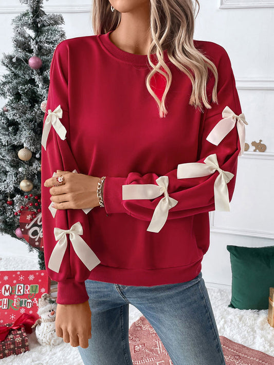 Image of Rowan | Women's Bow Sleeve Crew Neck Sweater