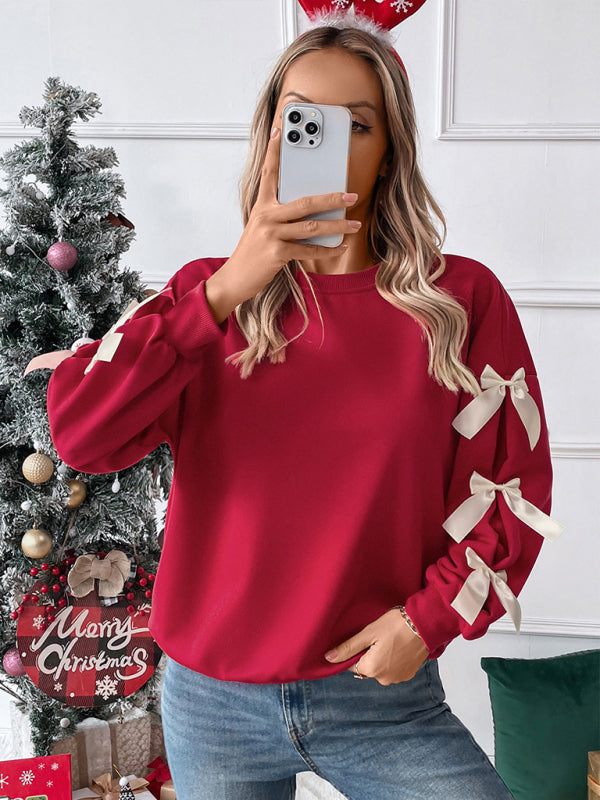 Image of Rowan | Women's Bow Sleeve Crew Neck Sweater