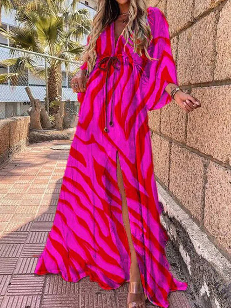 Image of Ruth | Women's V-Neck Maxi Dress