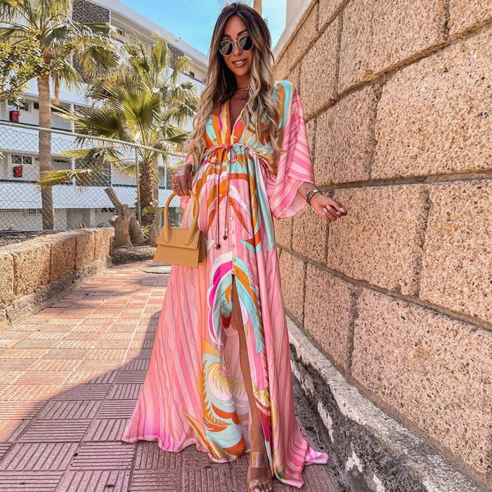 Image of Ruth | Women's V-Neck Maxi Dress