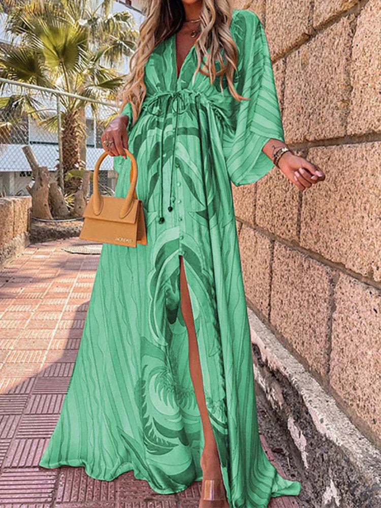 Image of Ruth | Women's V-Neck Maxi Dress